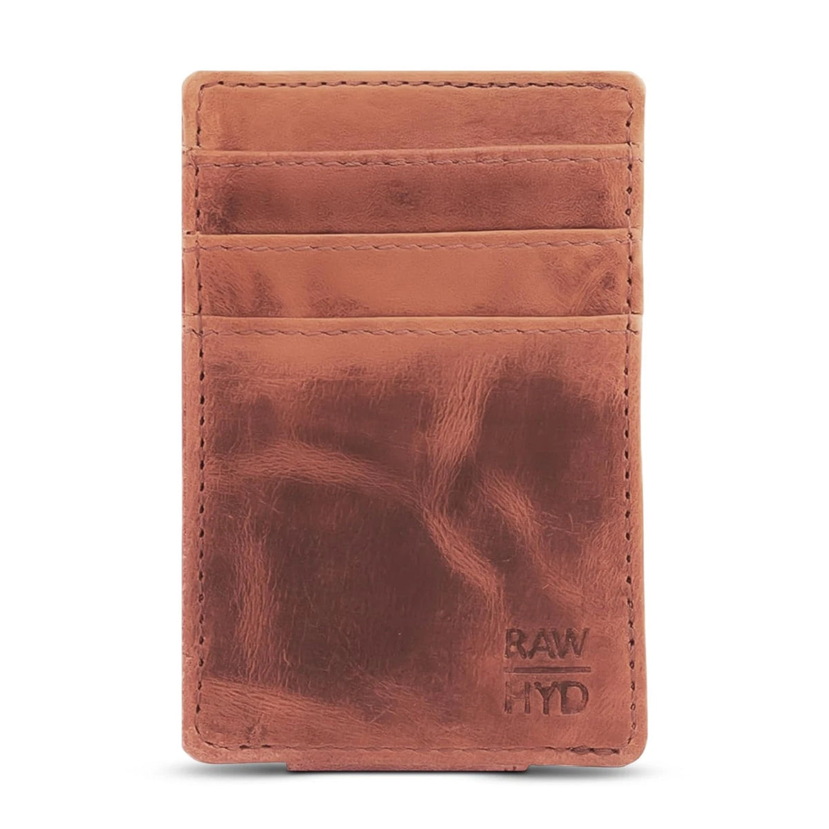 Men's Full-Grain Leather Slim Wallet with Money Clip - RFID Blocking