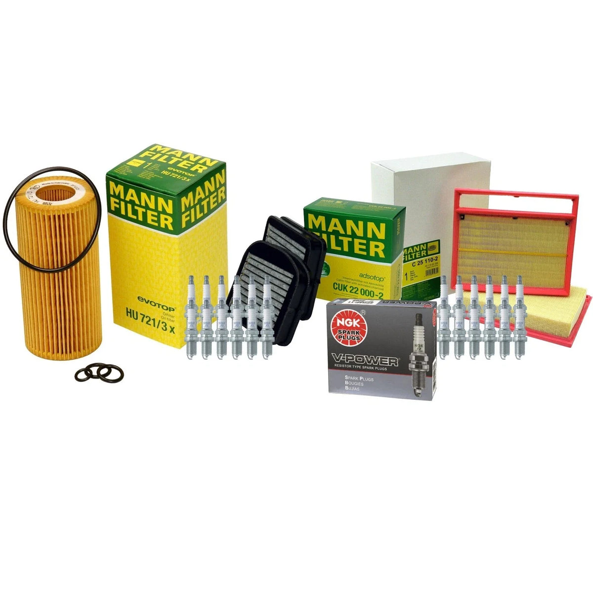 Tune-Up Kit with Mann Filters & NGK Spark Plugs for Maybach 62 (2002–2012)