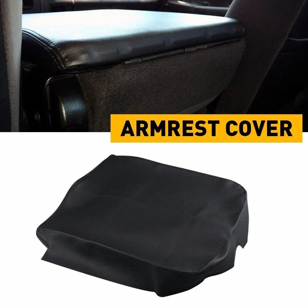 Armrest Lid Cover for Dodge Ram (2002–2008) Black Leather Replacement EXV