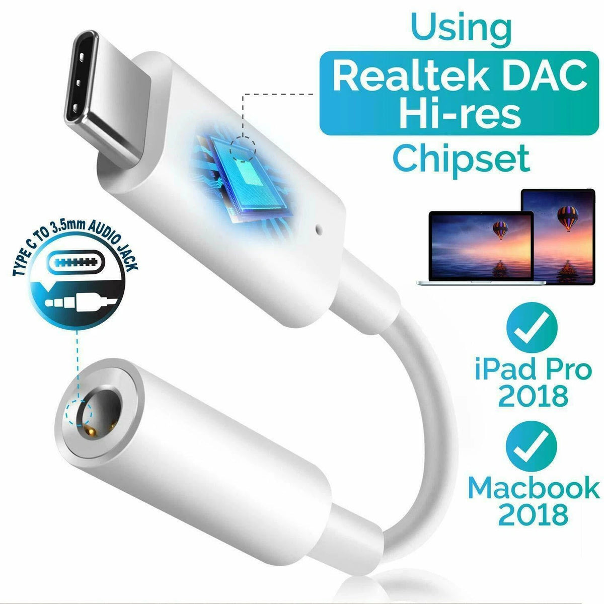 USB Type C to 3.5mm Aux Audio Adapter for Samsung Galaxy S9 S10 S10+