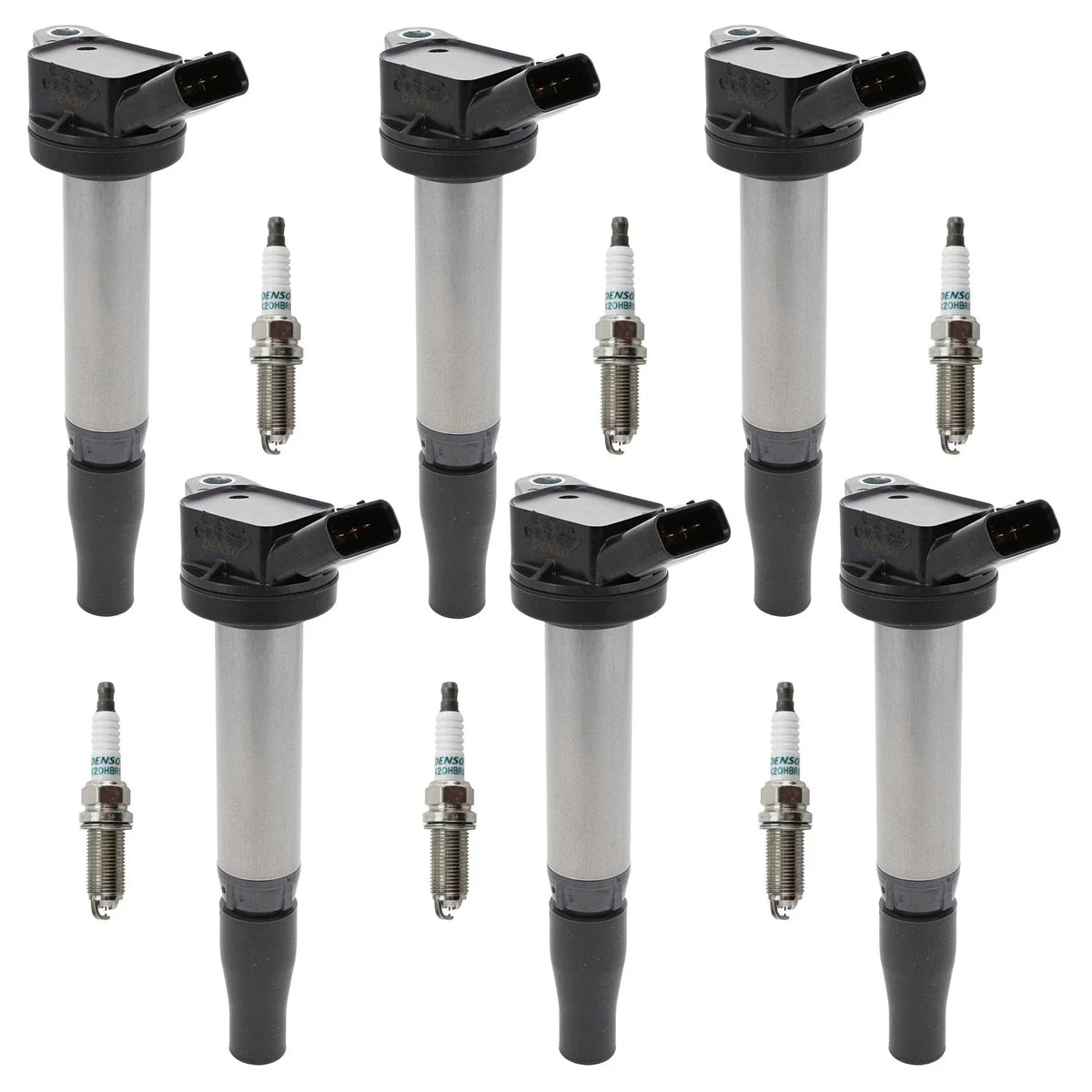 Set of 6 Ignition Coils & Iridium Spark Plugs for Lexus IS300 RC300 RC350 (2001–2020)