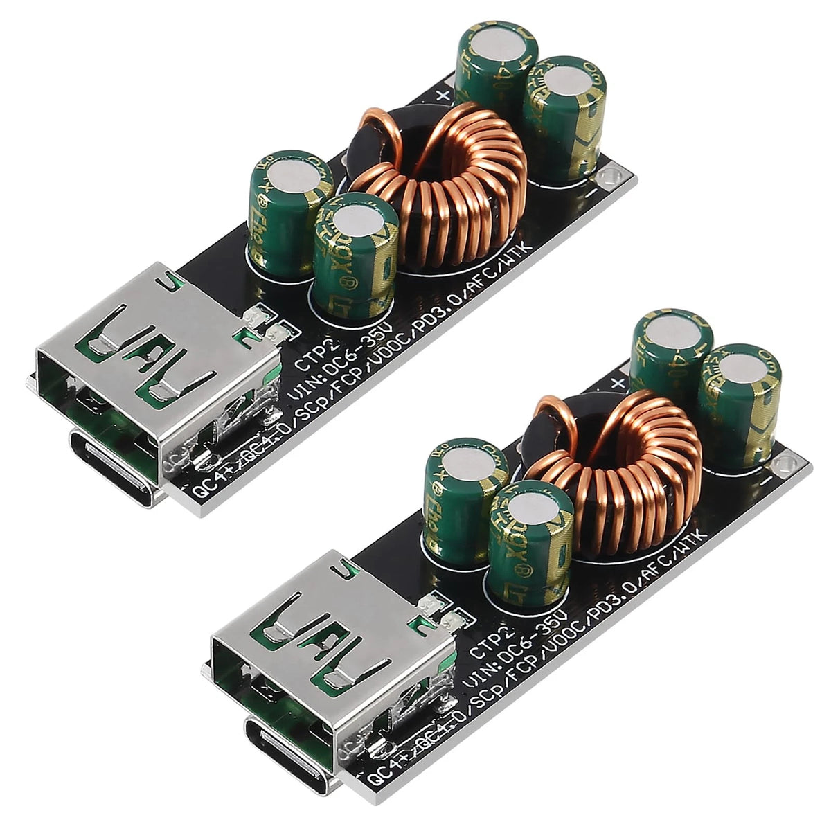 2X 60W DC to USB Type C PD 3.0 Fast Charge Adapter for Universal Use