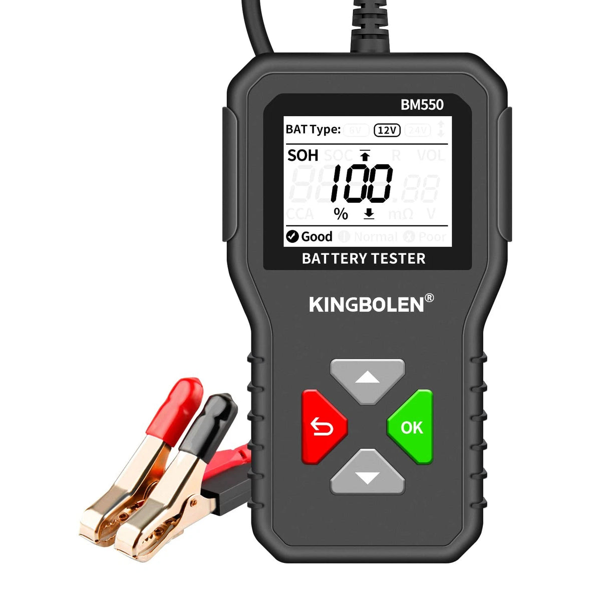 Digital Car Battery Tester 6V 12V 24V CCA Voltage Analyzer for Automotive