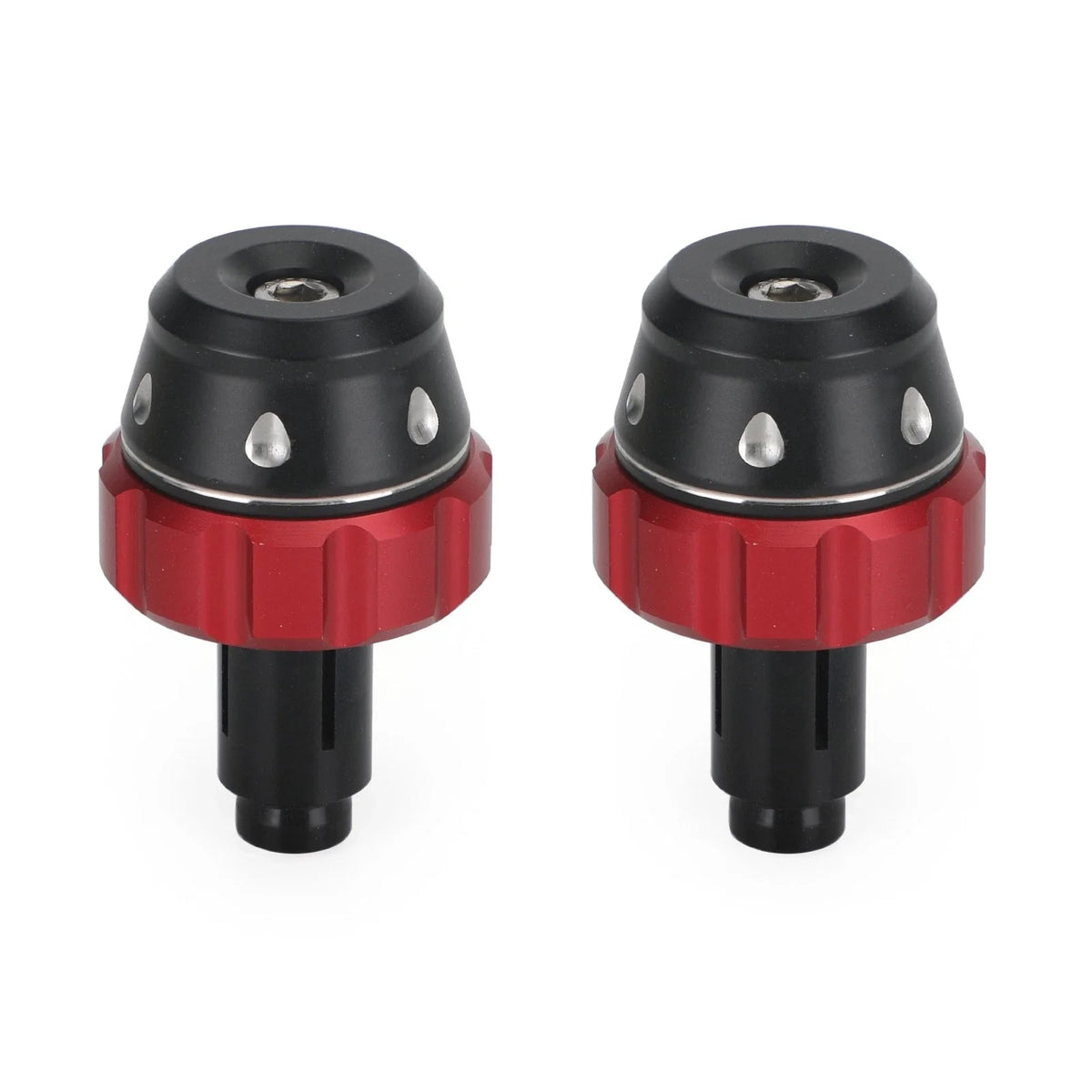 Handlebar Ends for Universal Fit Motorcycles (22mm) - Red Bar End Weights