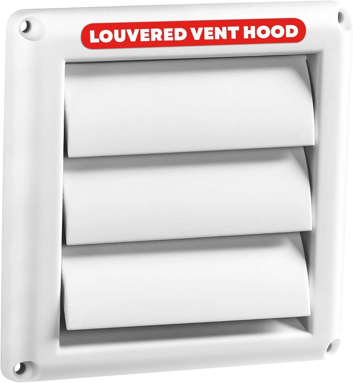 4-Inch Deflecto Supurr-Vent Louvered Vent for Outdoor Use