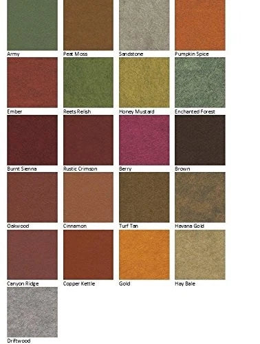 Set of 21 Felt Sheets for Crafting - Fall Colors 6" x 6"