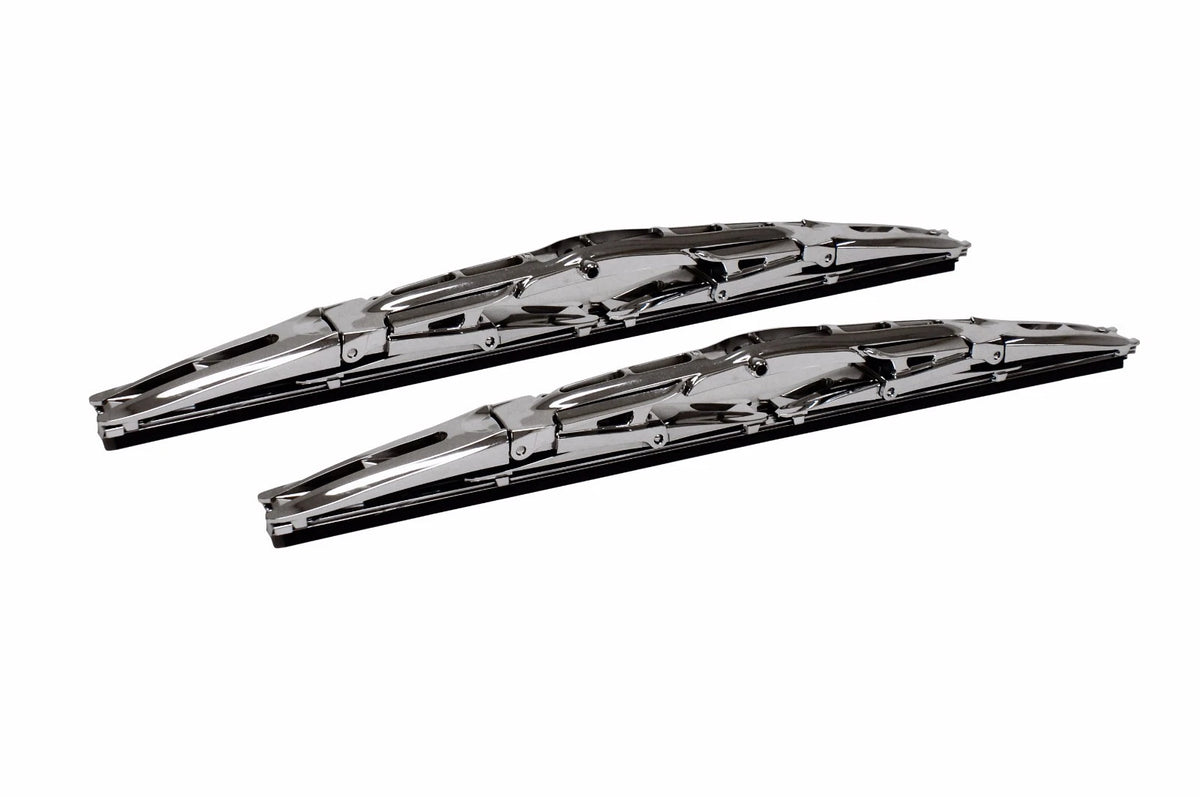 2PC Set of 18" Chrome Windshield Wipers for Universal Fit (673)