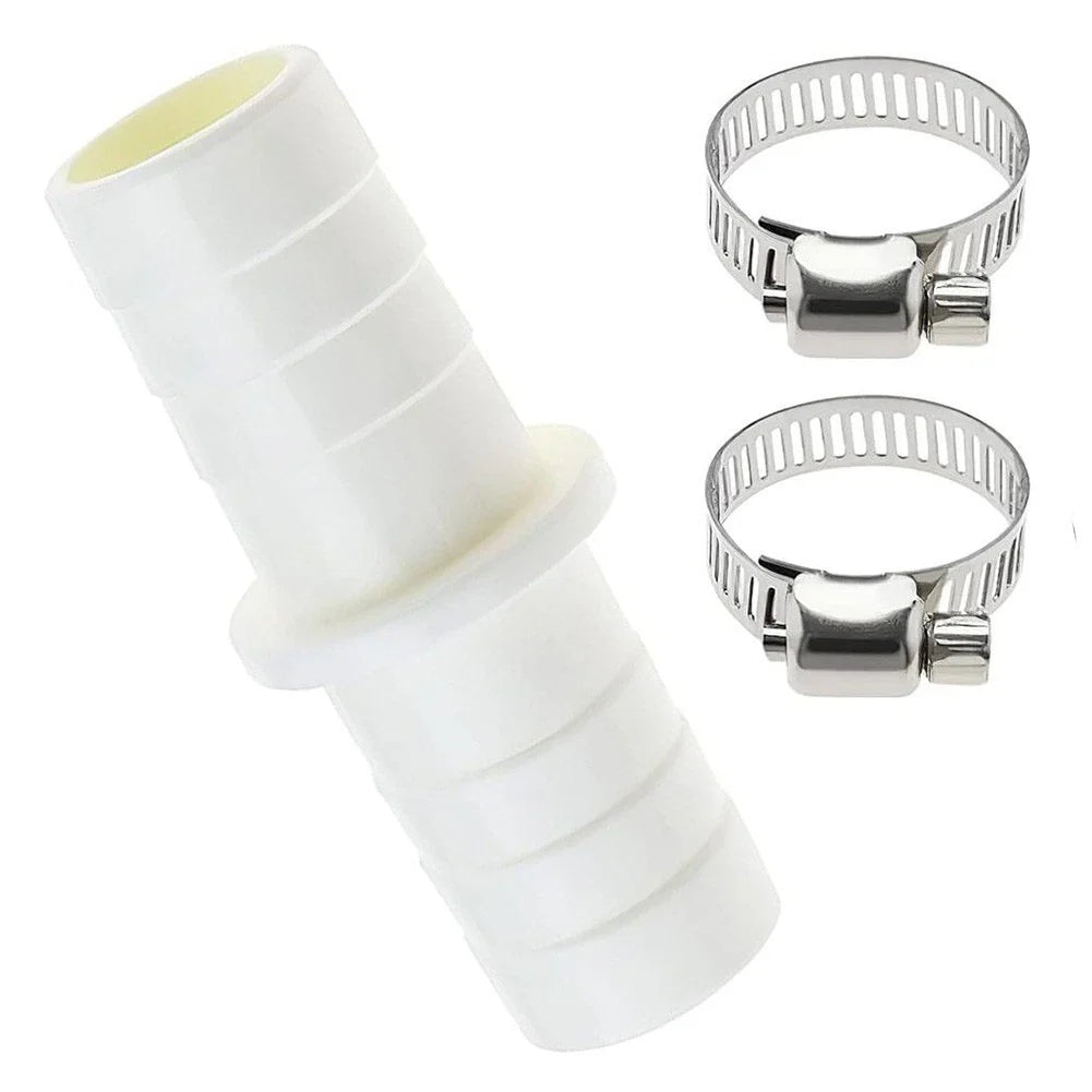 Drain Pipe Connector for Washing Machine with 2 Hose Clamps