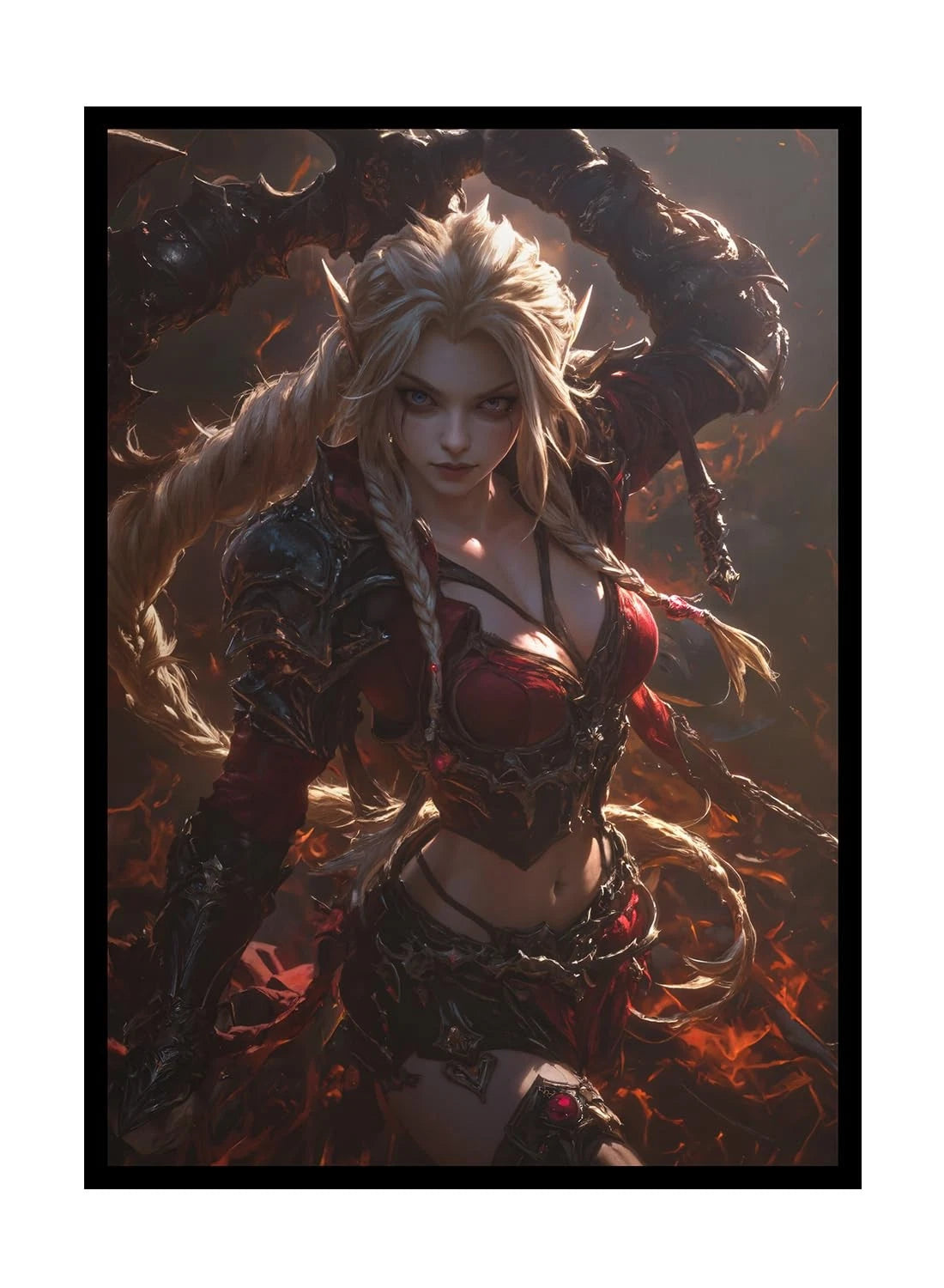 100 MTG Card Sleeves for Katomula Crimson Warrior