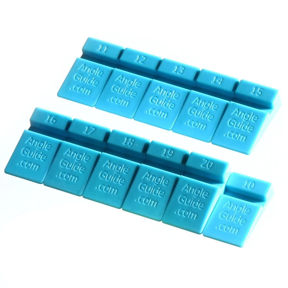 Wedgek AGM Angle Wedges for Sharpening Knives 10 to 20 Degrees, Blue