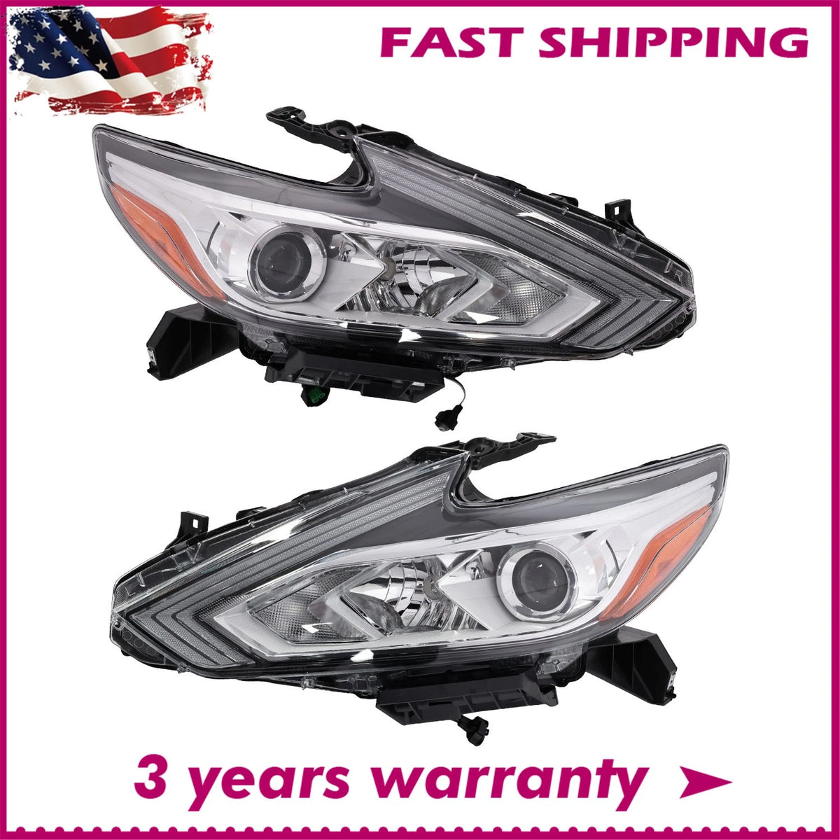 Headlight Assembly Set for Nissan Altima (2016–2018) 260109HS0A 26010-9HS0A