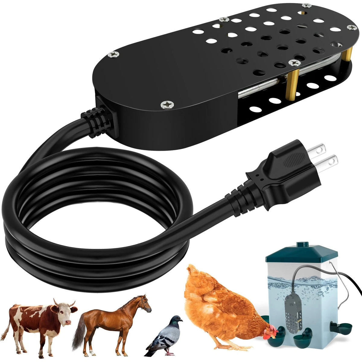 250W Submersible Poultry Heater for Chicken Waterer
