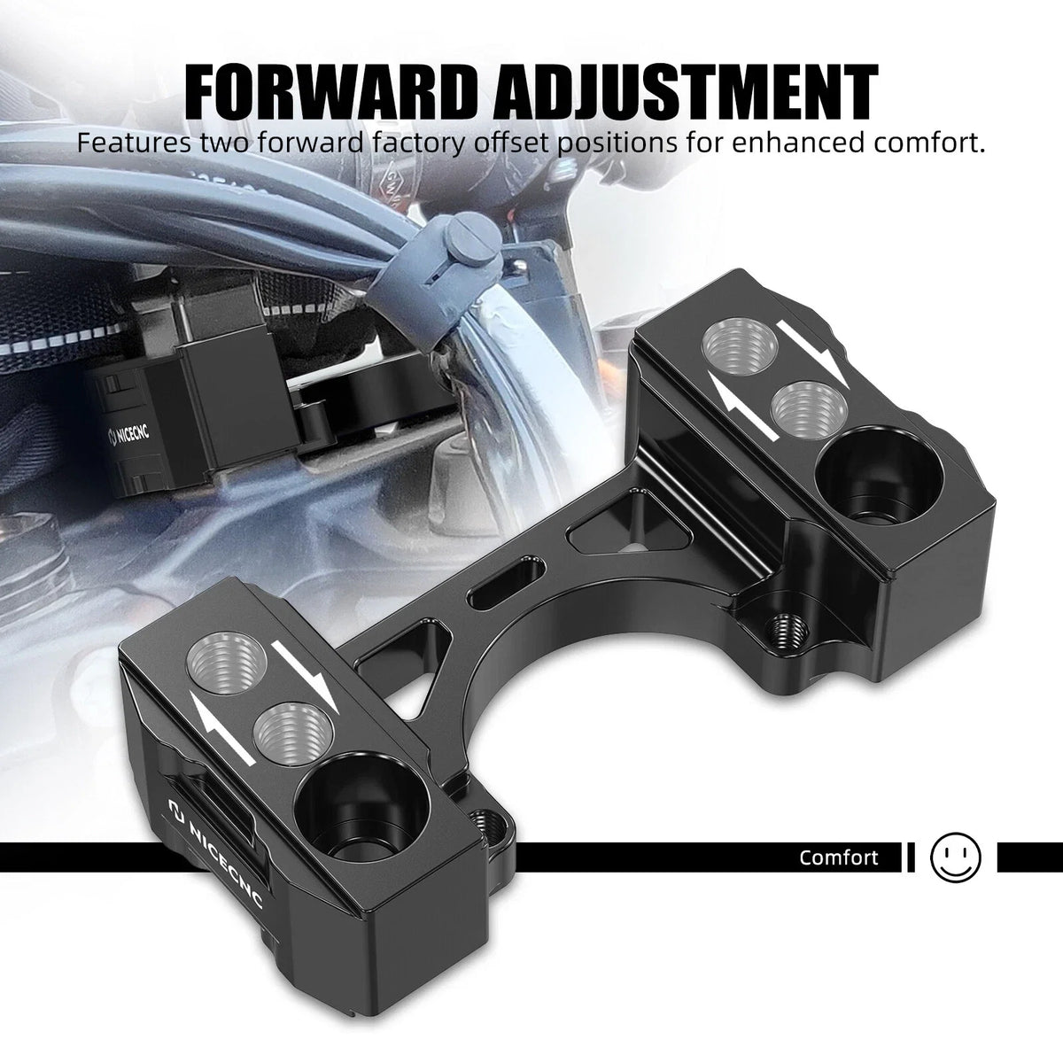 Handlebar Riser Steering Stabilizer Bracket for Husqvarna Norden 901 (2022–2023)
