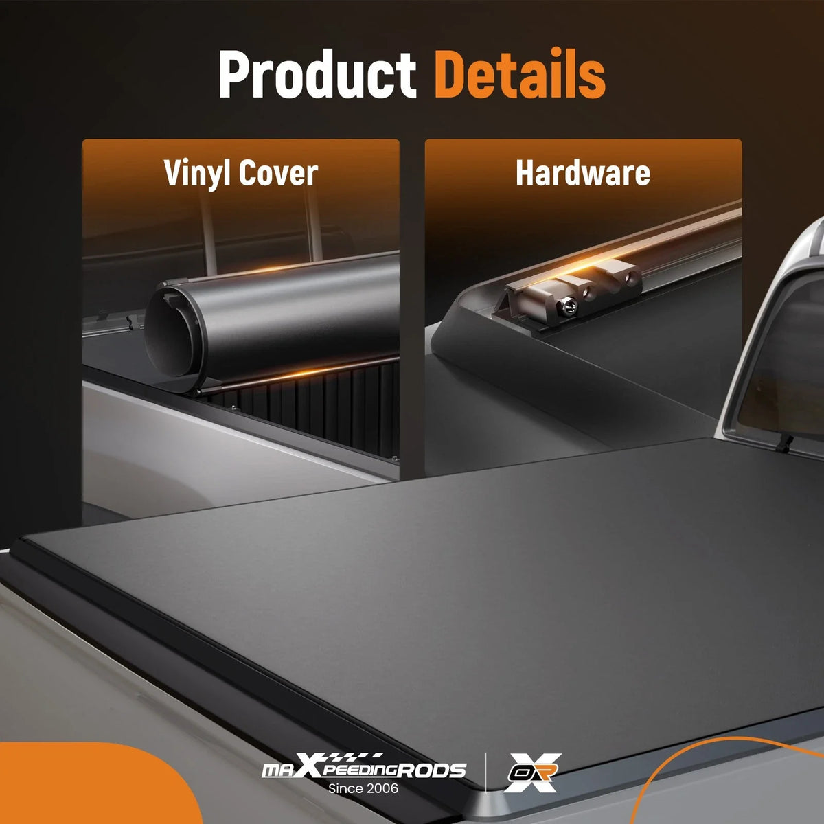 Roll Up Tonneau Cover for Toyota Tacoma (2024–2026) 5ft Extra Short Bed