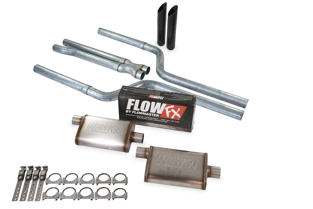 2.5" Dual Exhaust Kit for Dodge Challenger 5.7L V8 (2009–2018) Flow FX BW Tip