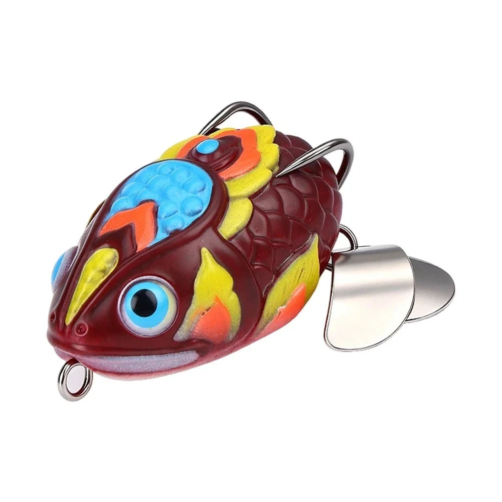 4cm Floating Frog Lure with Stainless Steel Hooks for Black Bass