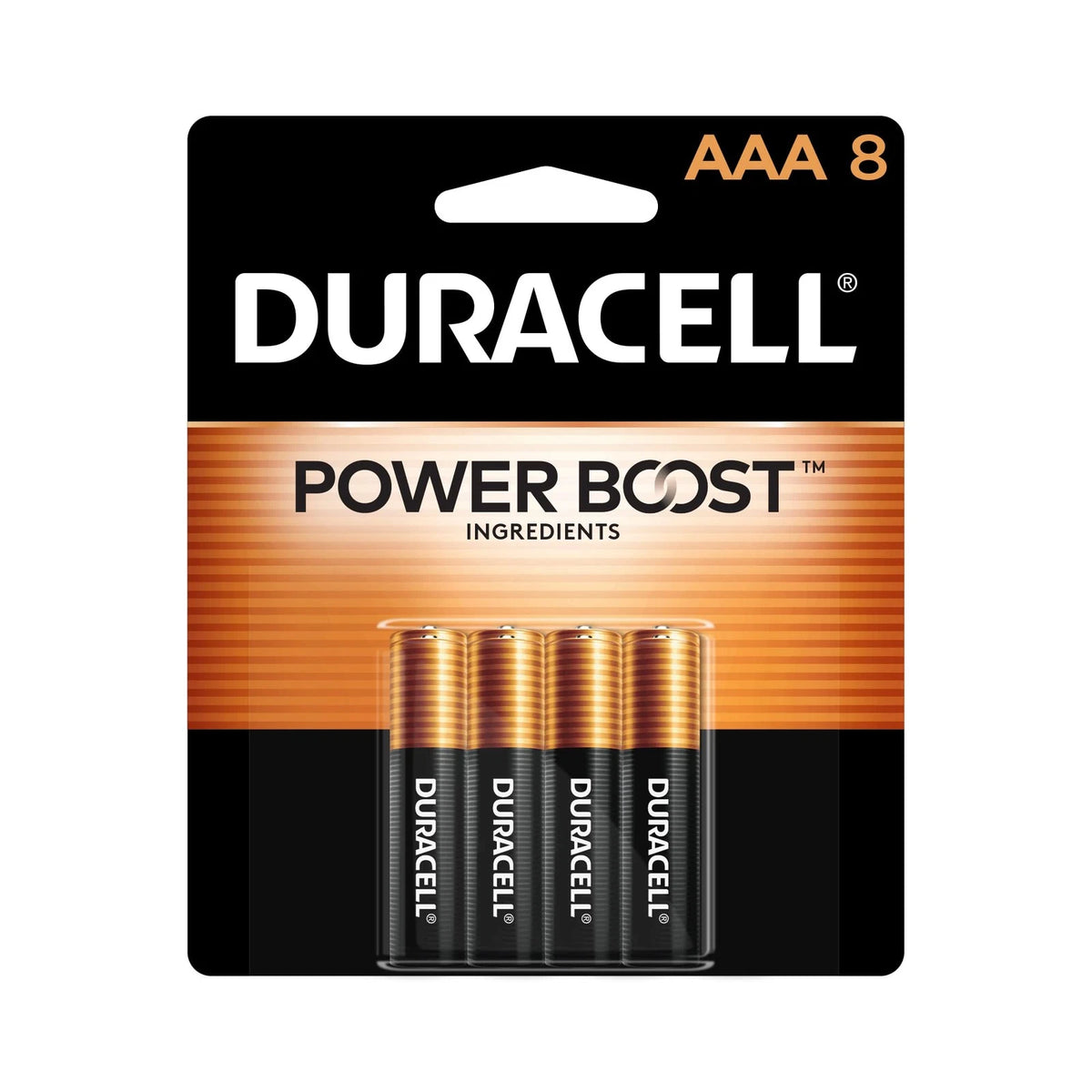 8 Count AAA Batteries for Duracell Coppertop (Power Boost)