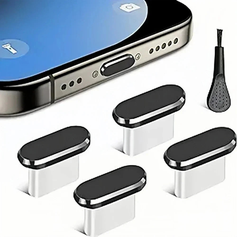 USB C Dust Plug with Cleaning Brush for Type C Charging Port Cover