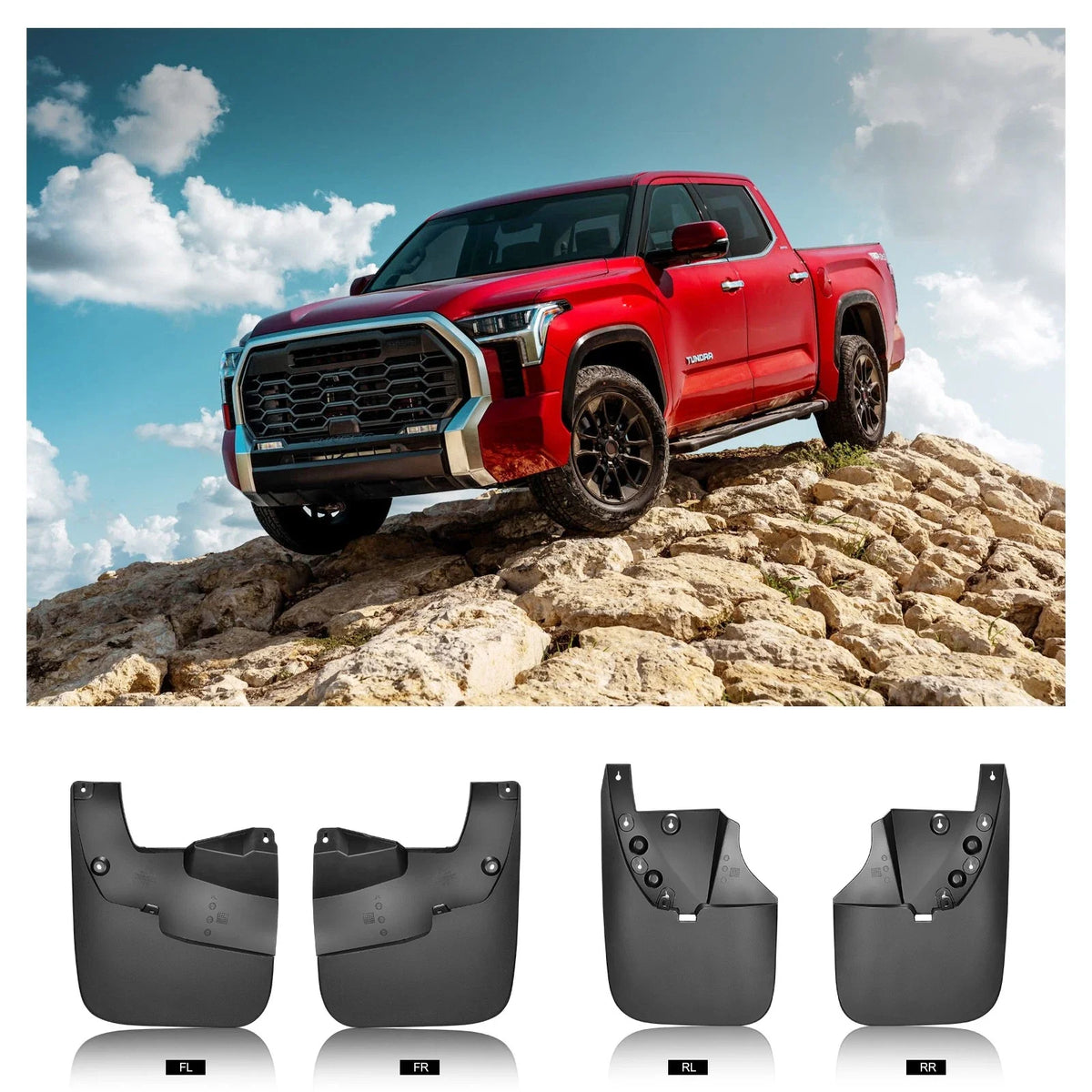 Set of 4 Splash Guards Mud Flaps for Toyota Tundra (2007–2021)