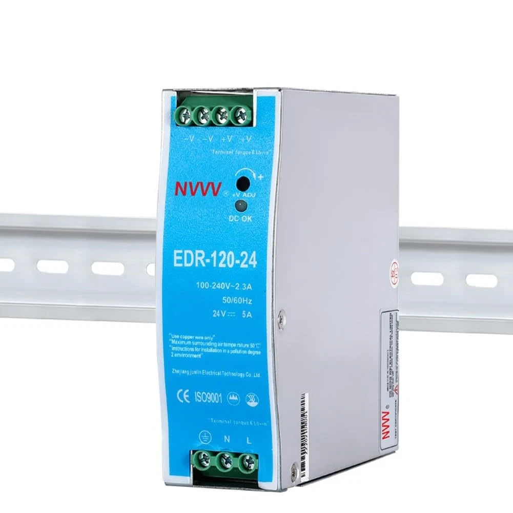 120W 24VDC DIN Rail Power Supply for Industrial Applications