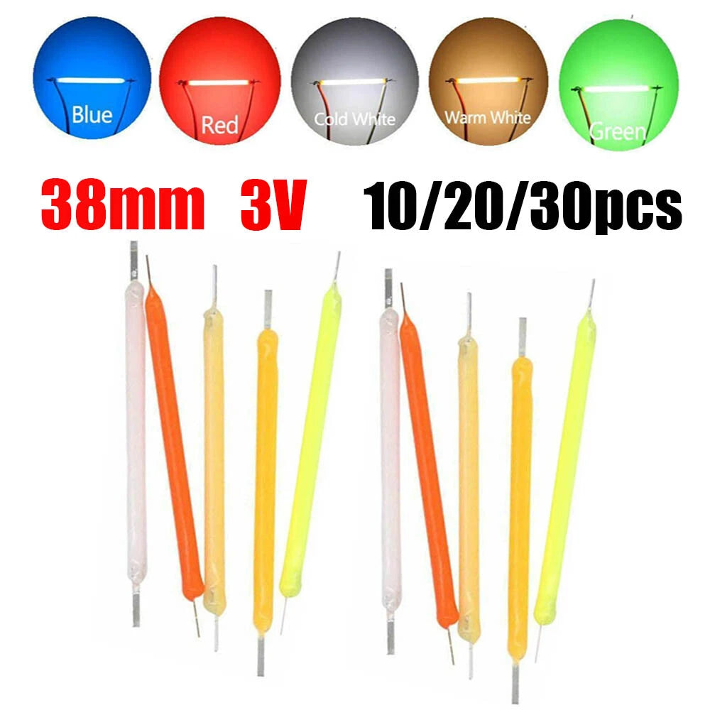 10/20/30pcs 3V 38mm LED Filament Lamp for Edison Incandescent Light