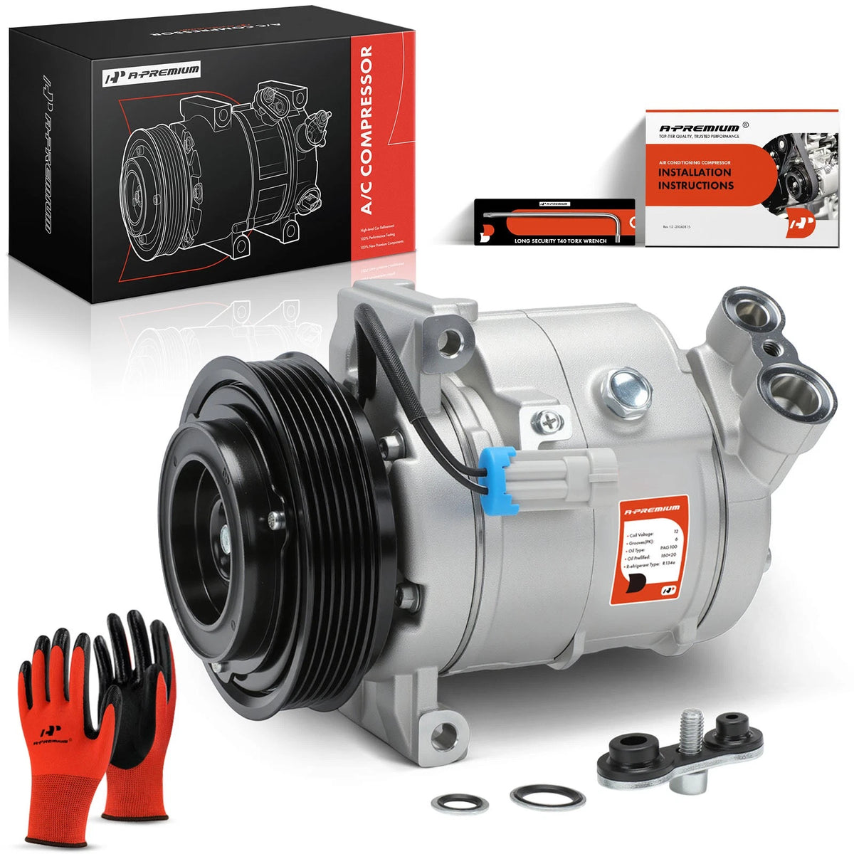 A/C Compressor with Clutch for Chevrolet Sonic (2012) 95935304, 68695