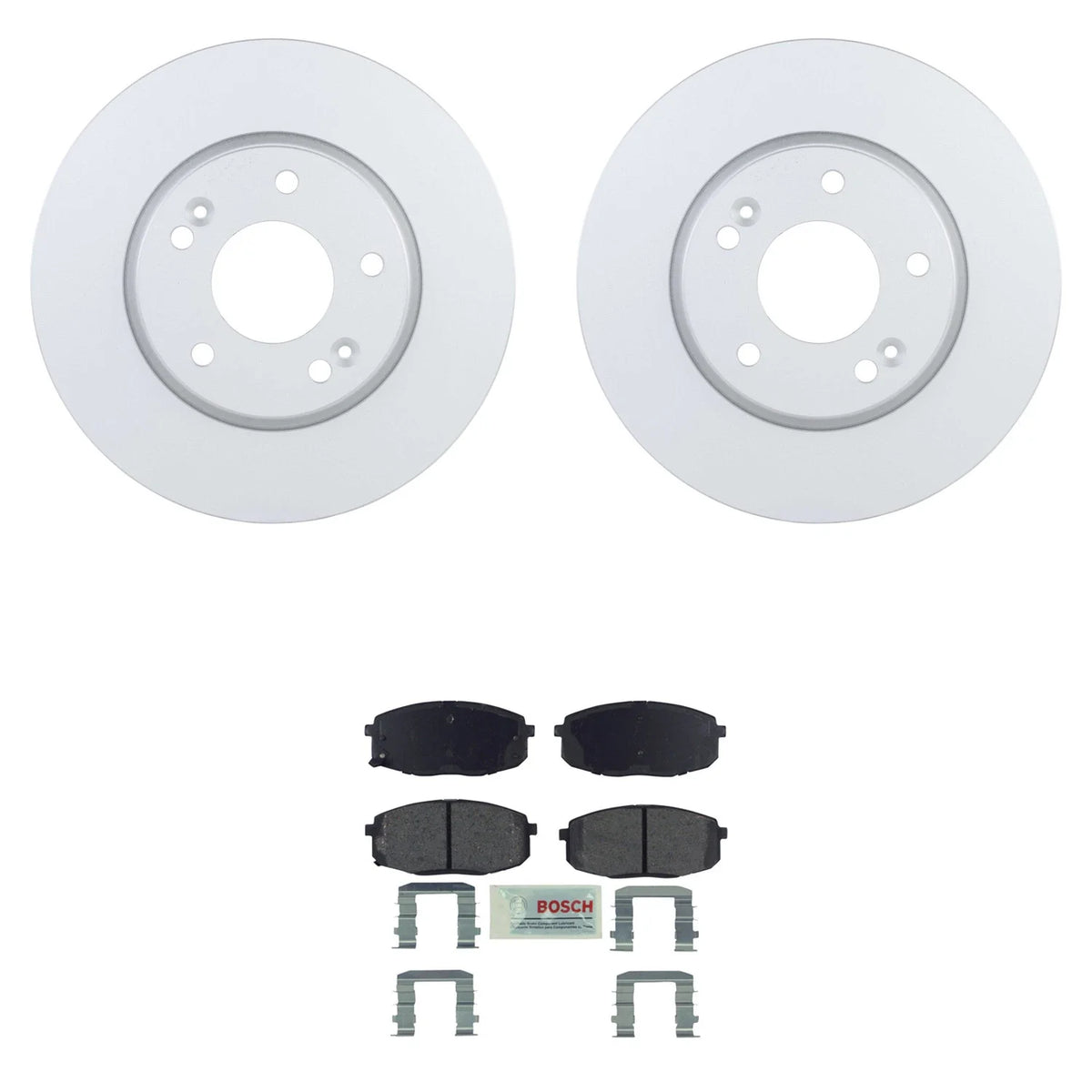Front Rotors & Blue Ceramic Disc Brake Pad Kit for Elantra Forte (2011–2018)