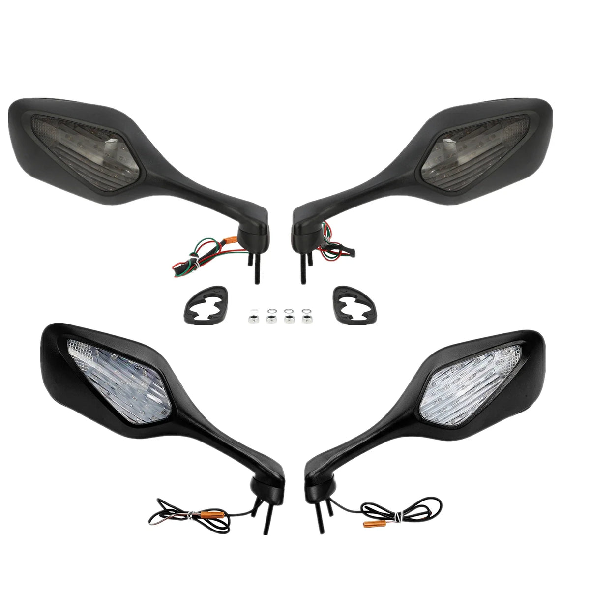 L&R LED Turn Signal Integrated Rearview Mirrors for Honda CBR1000RR (2008–2016)