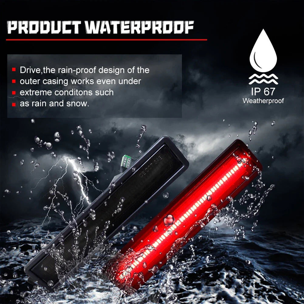 Set of 2 Smoke Lens Red LED Rear Fender Side Marker Lights for BMW E30