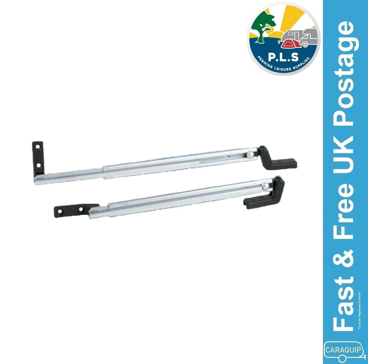 Set of 2 Polyplastic 200mm Perma Fix End Window Stays for Caravan Motorhome (PP6700)