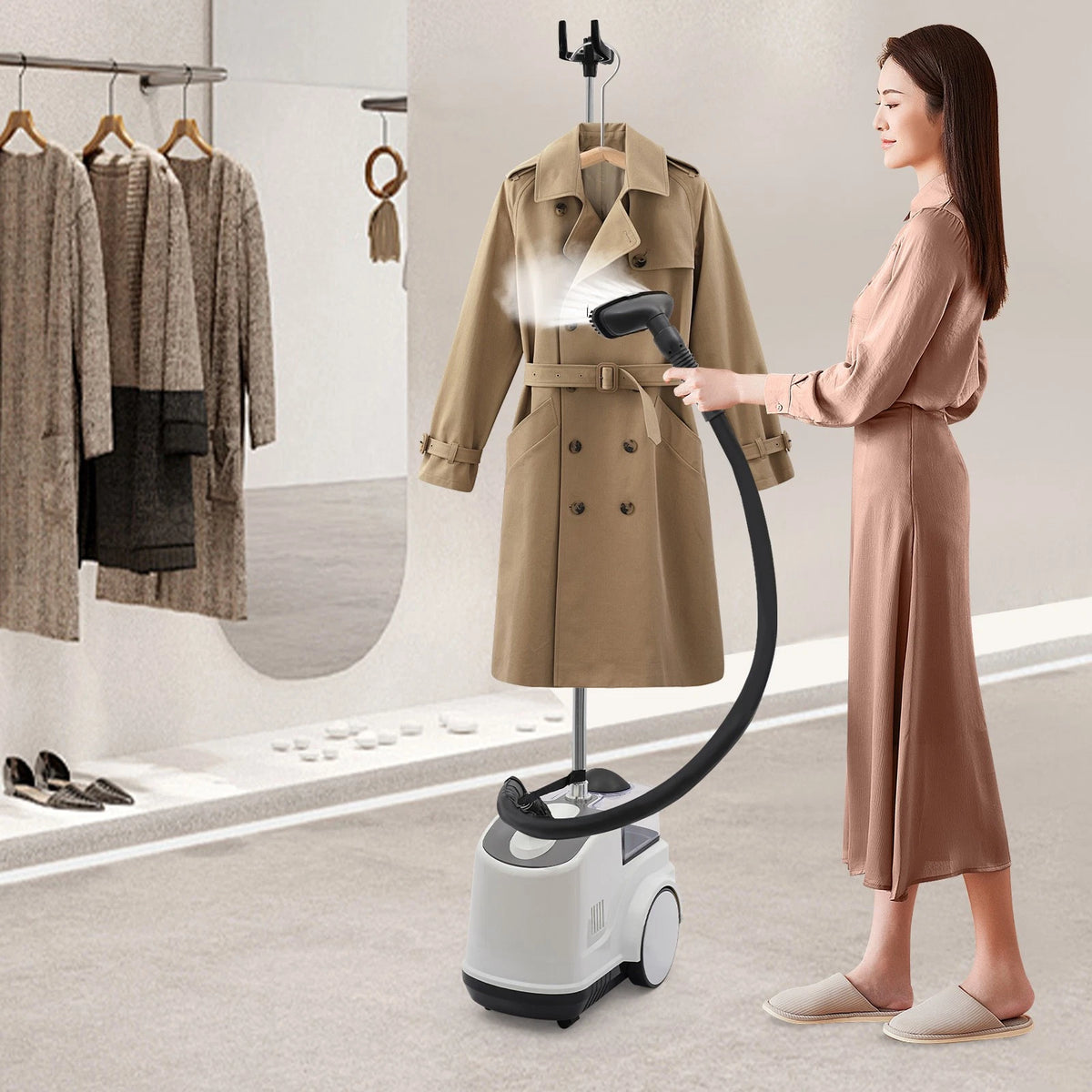 110V Professional Garment Steamer 1500W for Floor Mount Use