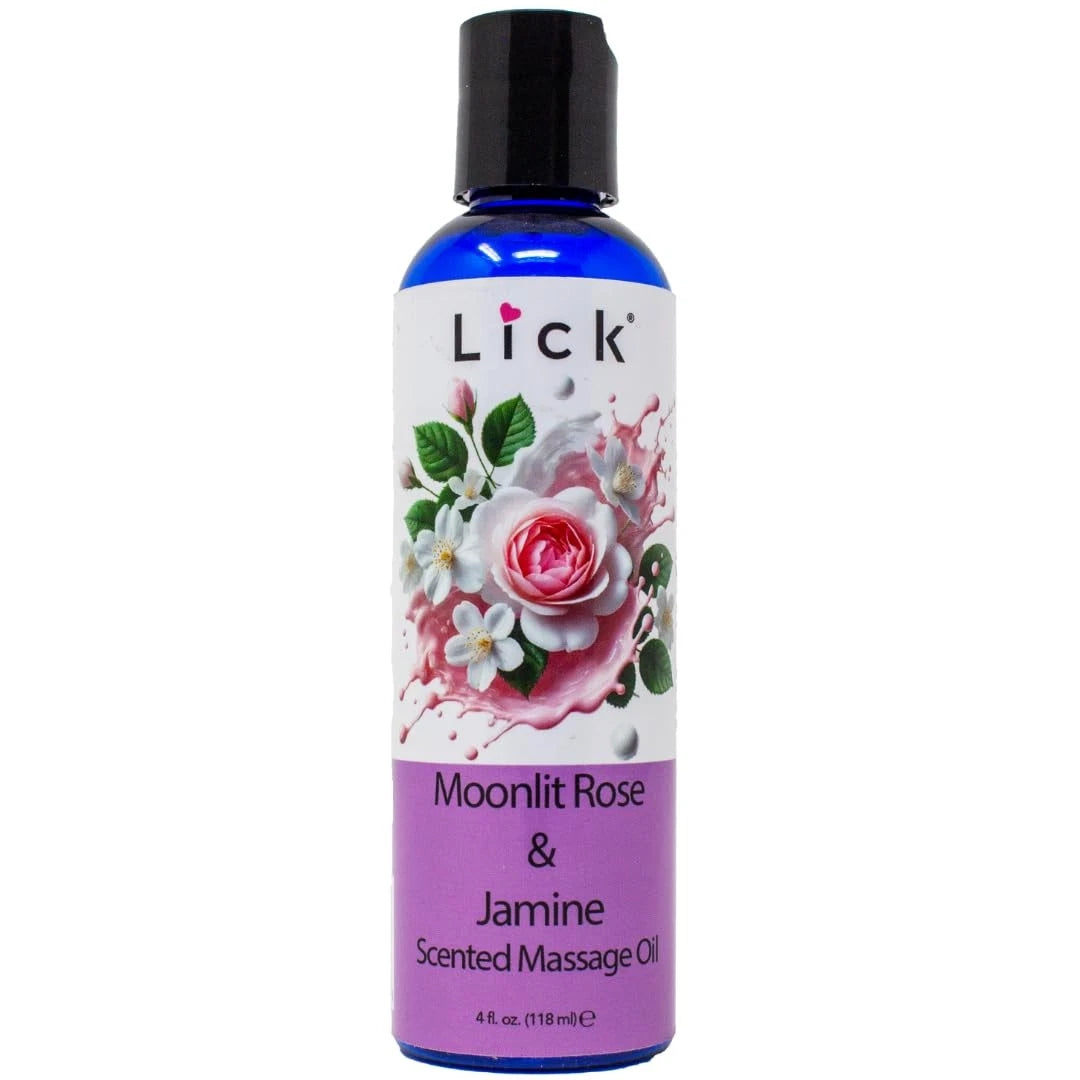 Massage Oil for Lick Rose and Jasmine (4 Fl Oz)