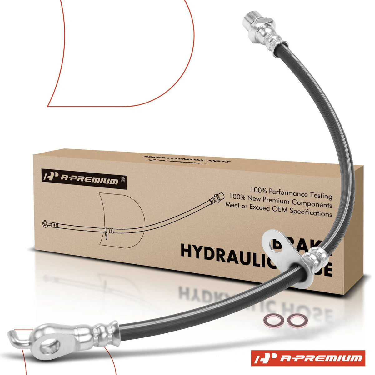 Front Right Brake Hydraulic Hose for Toyota Camry (2012–2017) 9094702G61, 90947-A2030, 2205834
