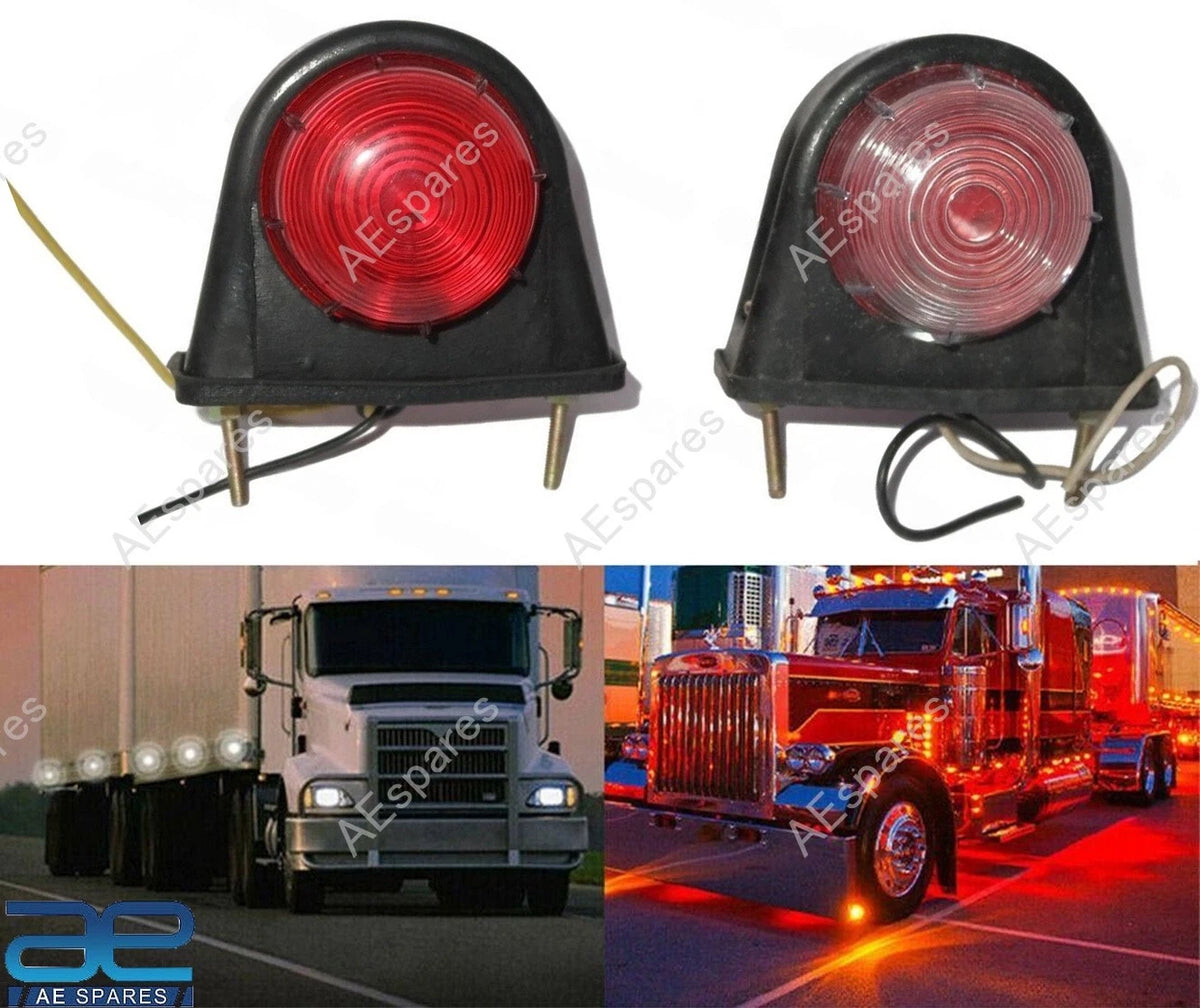 2X Side Marker Light Indicator for Truck Trailer Van Chassis