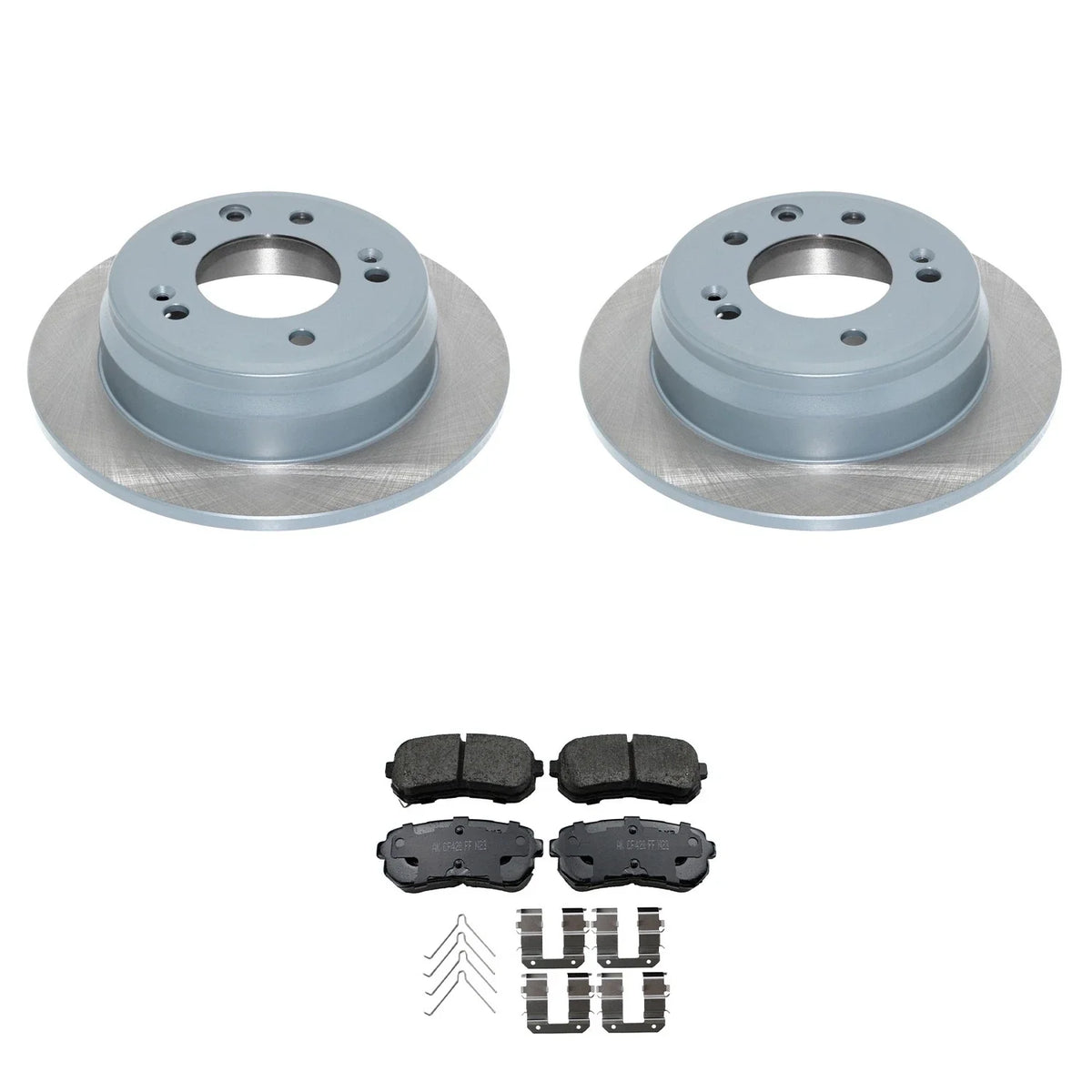 Set of 2 DuraGo Rear Rotors & Akebono ProACT Ceramic Pads for Elantra Tucson (2011–2023)