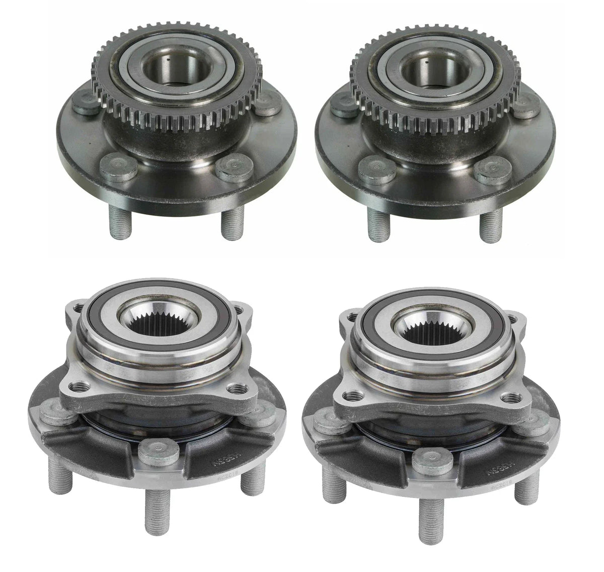 Moog Front & Rear Wheel Bearing and Hub Assemblies Kit for Ford Mustang (2015–2019)