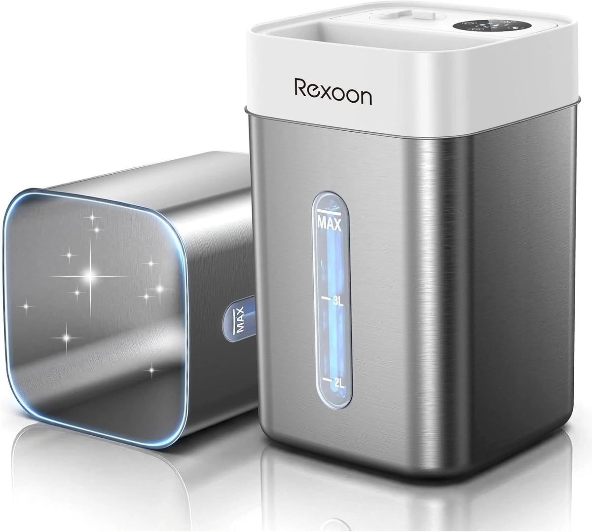 4.6L Stainless Steel Humidifier for Bedroom (Top Fill Ultrasonic Cool)