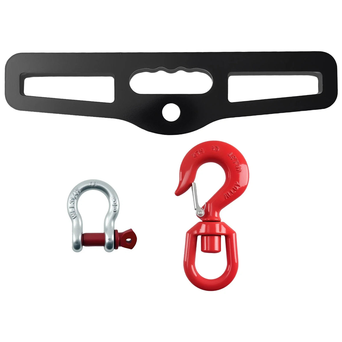 Double Fork Hook Attachment for Standard Forklift Forks (360° Rotating, 6600LBS)