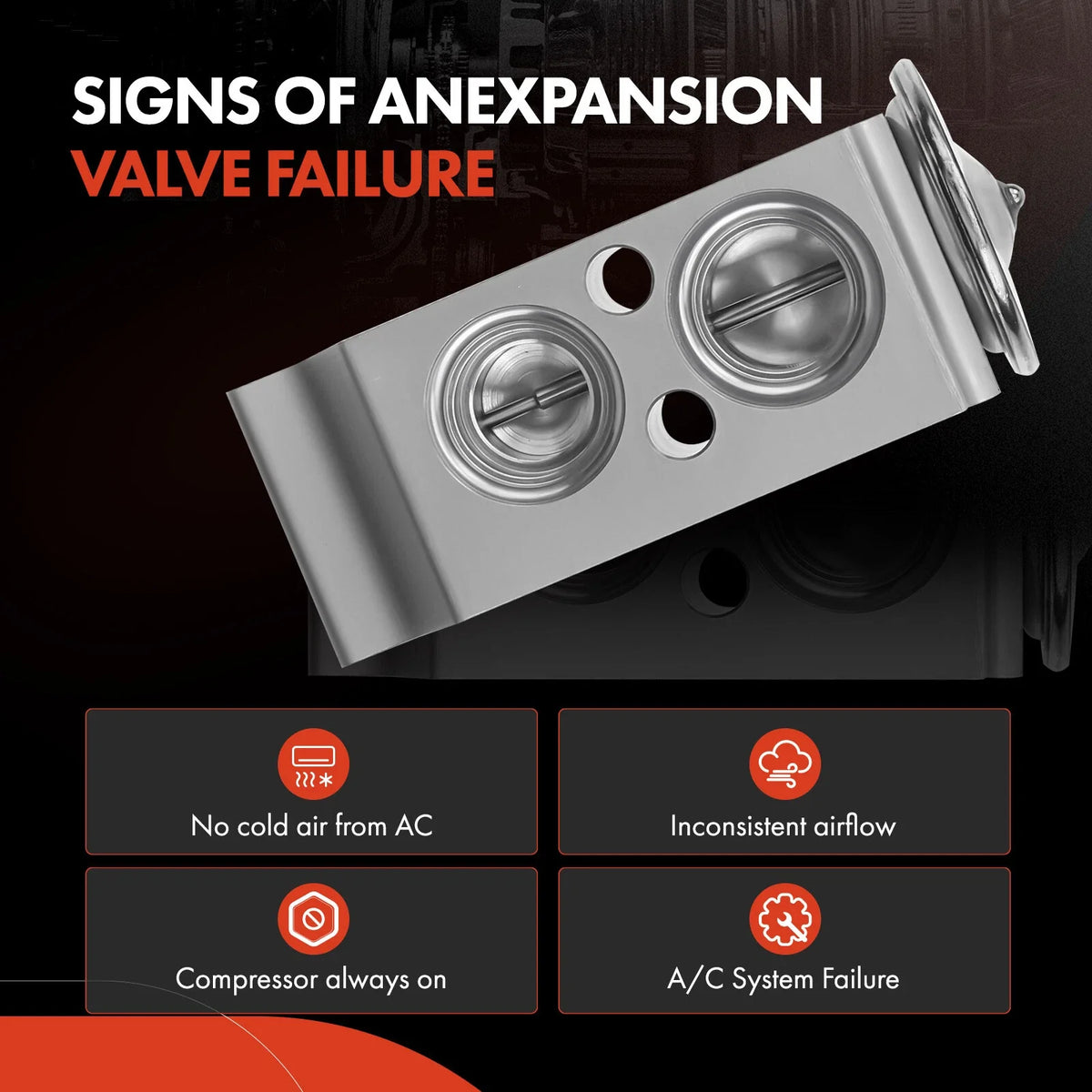A/C Expansion Valve for Kia Forte (2013) & Rio (2010–2013) & Hyundai Accent (2012–2017) & Veloster (2012–2017)