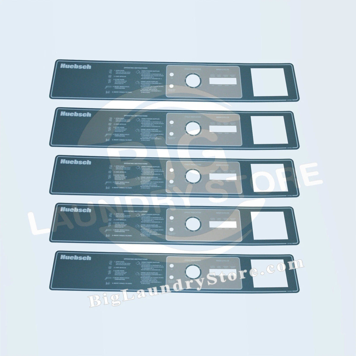 5 Pcs. Control Panel Overlay for Huebsch MD27, HC27 (F231542)