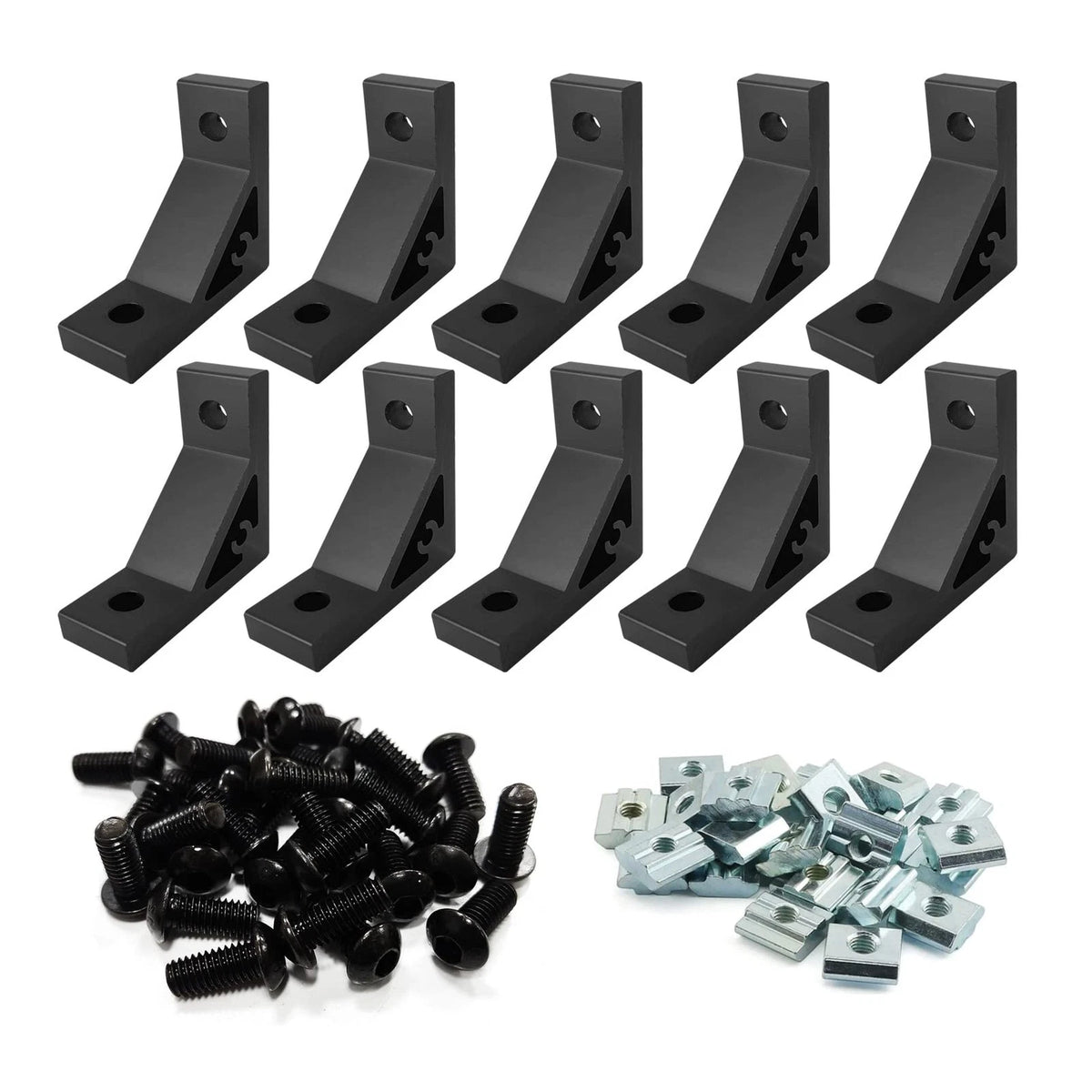 10Pcs Aluminum Extrusion Profile T Slot Corner Bracket for