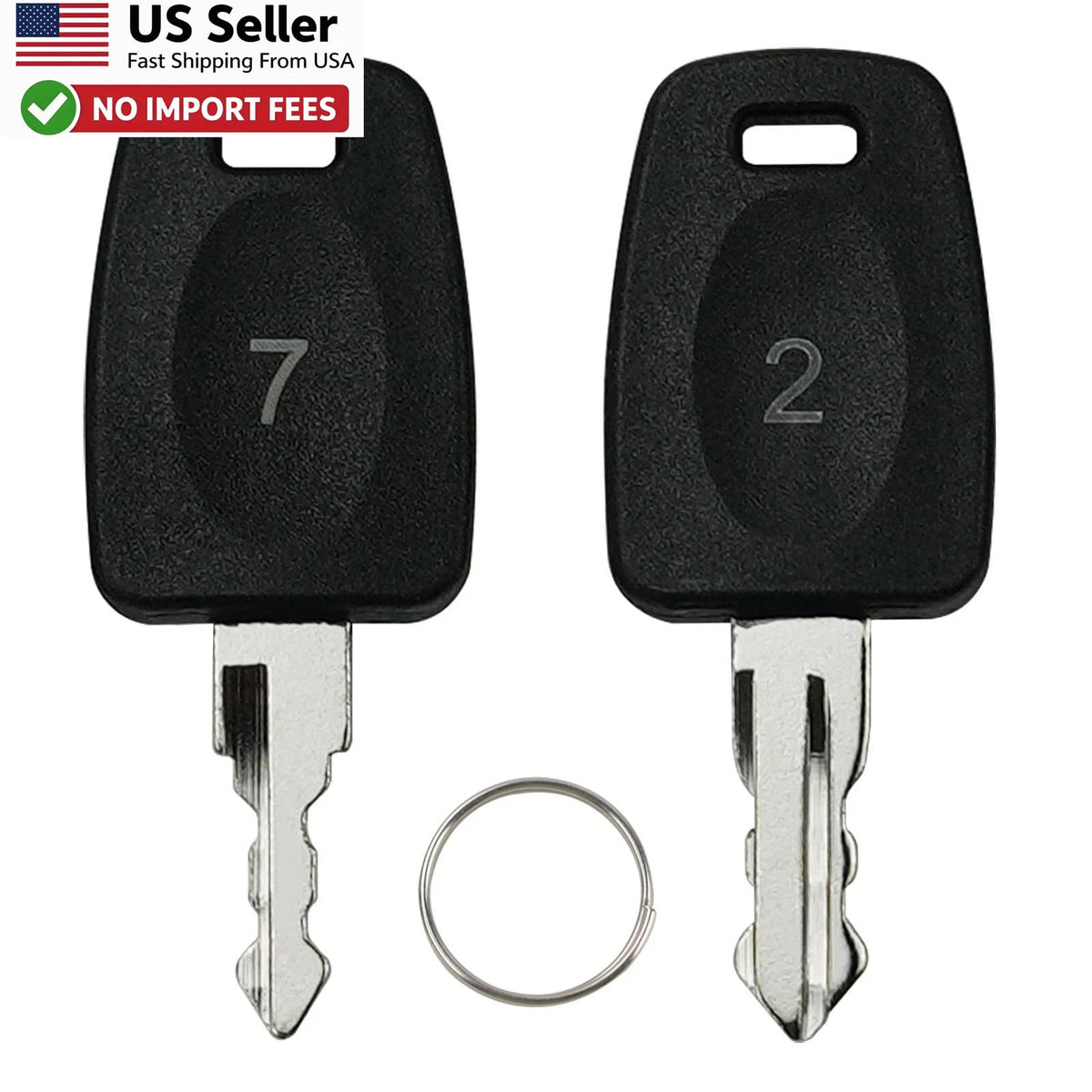 2X Luggage Keys Replacement for Bag Suitcase Lock