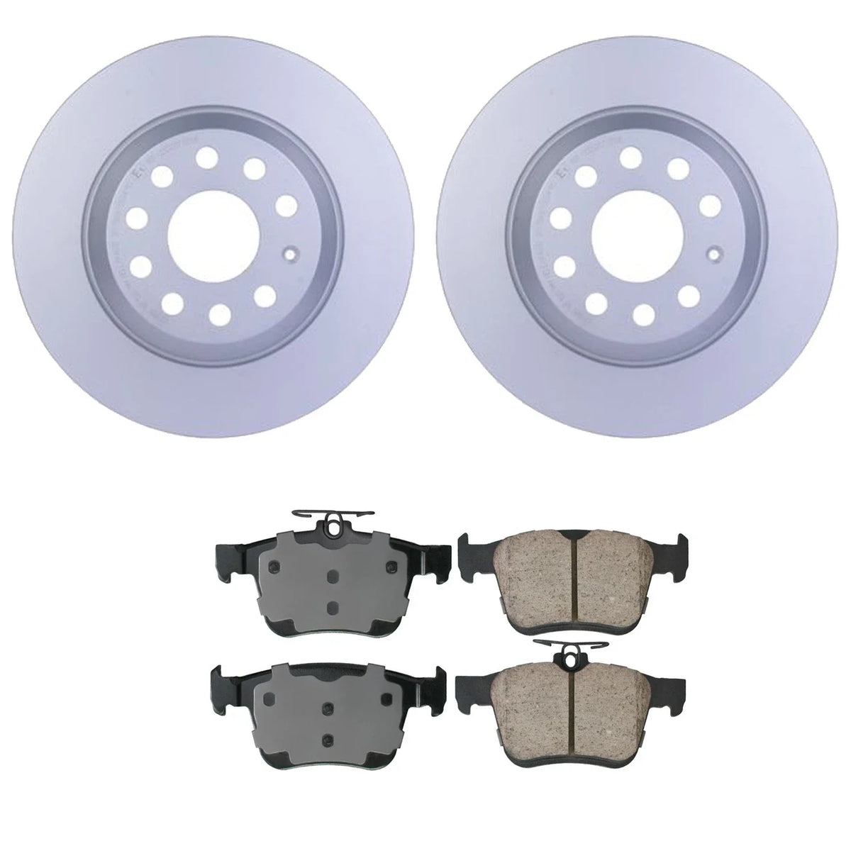 Hella Rear Rotor & Akebono EURO Ceramic Disc Brake Pad Kit for Audi Q3 (2015–2020)