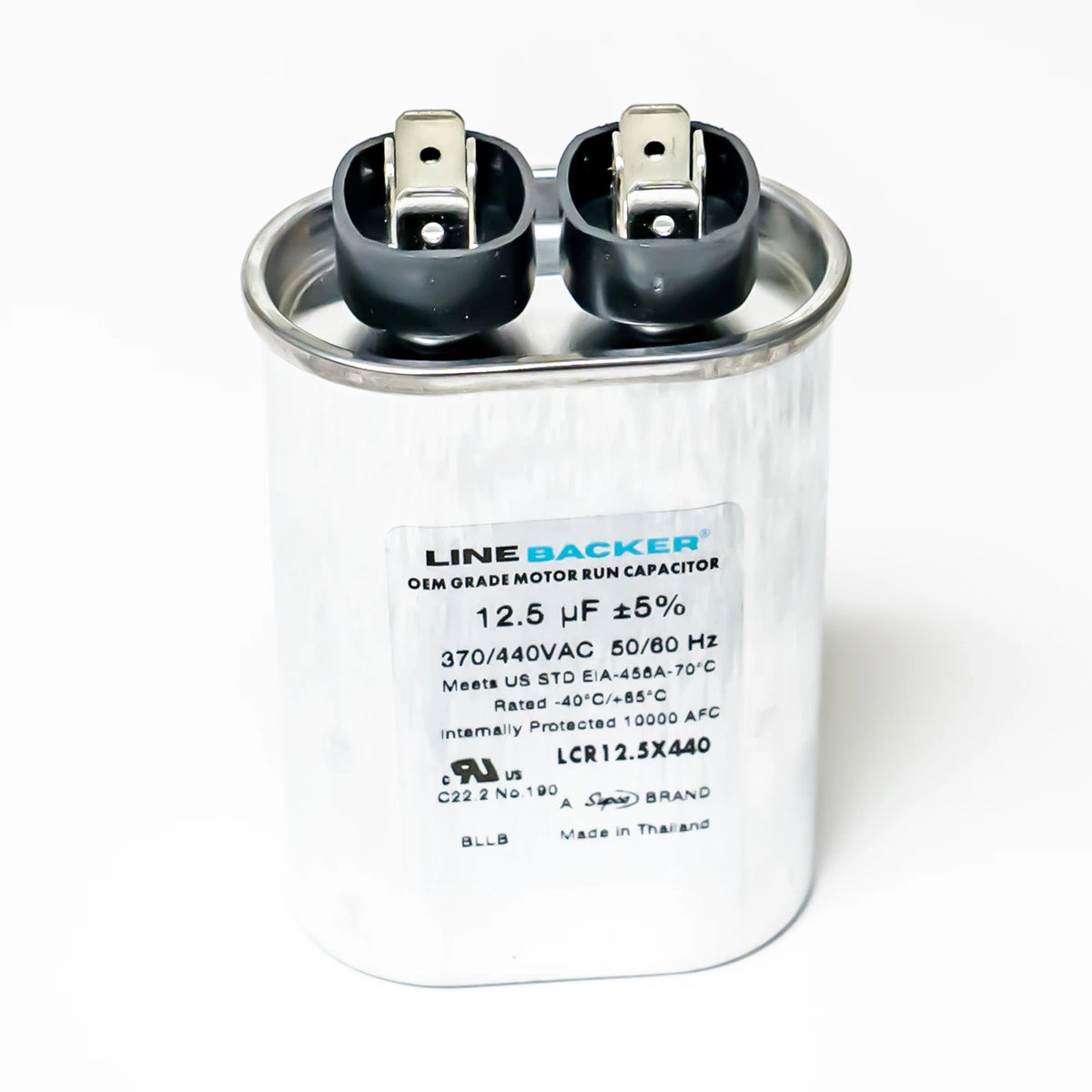 Capacitor Oval Run 12.5 uf 370/440 Volts for HVAC Motors