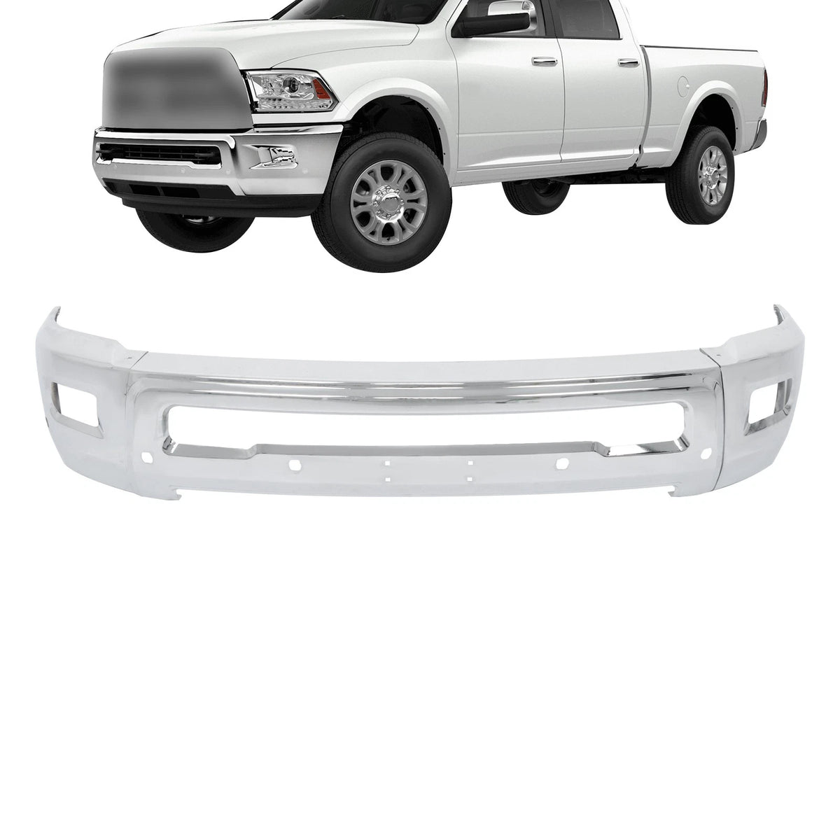 Split Style Steel Front Bumper Face Bar for RAM 2500 3500 (2010–2018) AUD28192D, 68260085AA