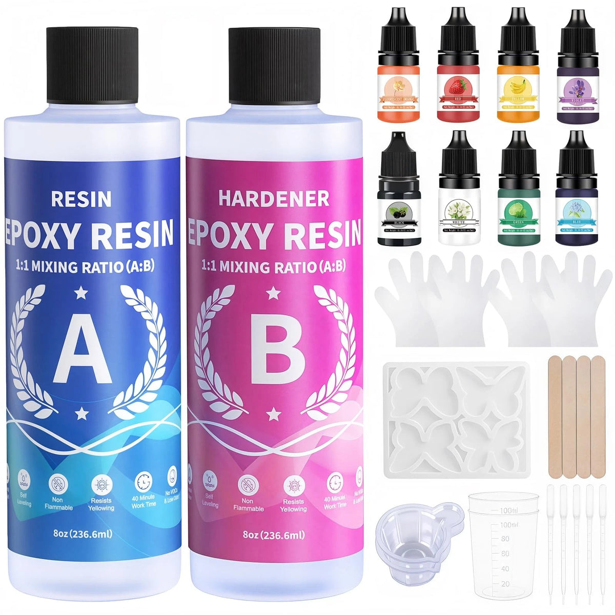 16oz Crystal Clear Epoxy Resin Kit for Automotive Applications