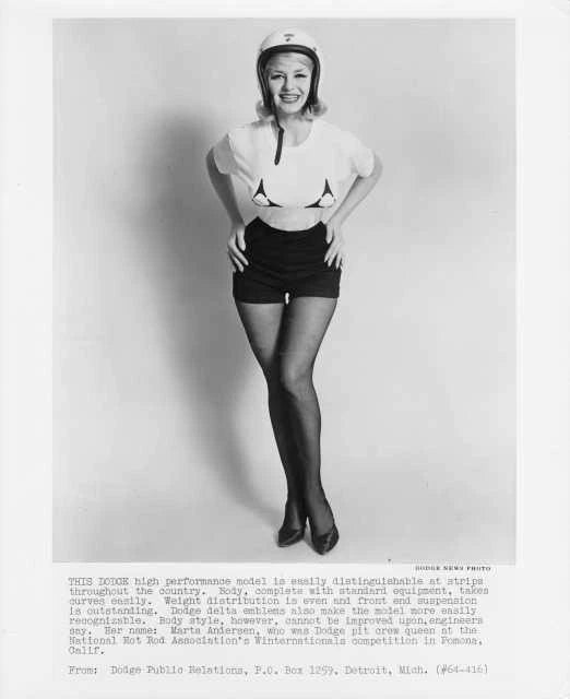 Set of 2 Press Photos for 1964 Dodge High Performance Model