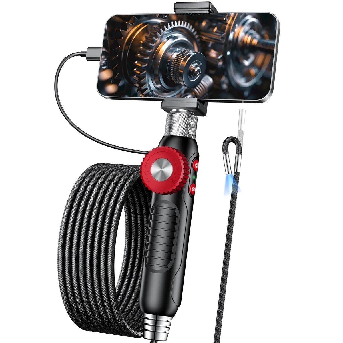Two-Way Endoscope Camera with Light 1920P HD (360° Rotation)