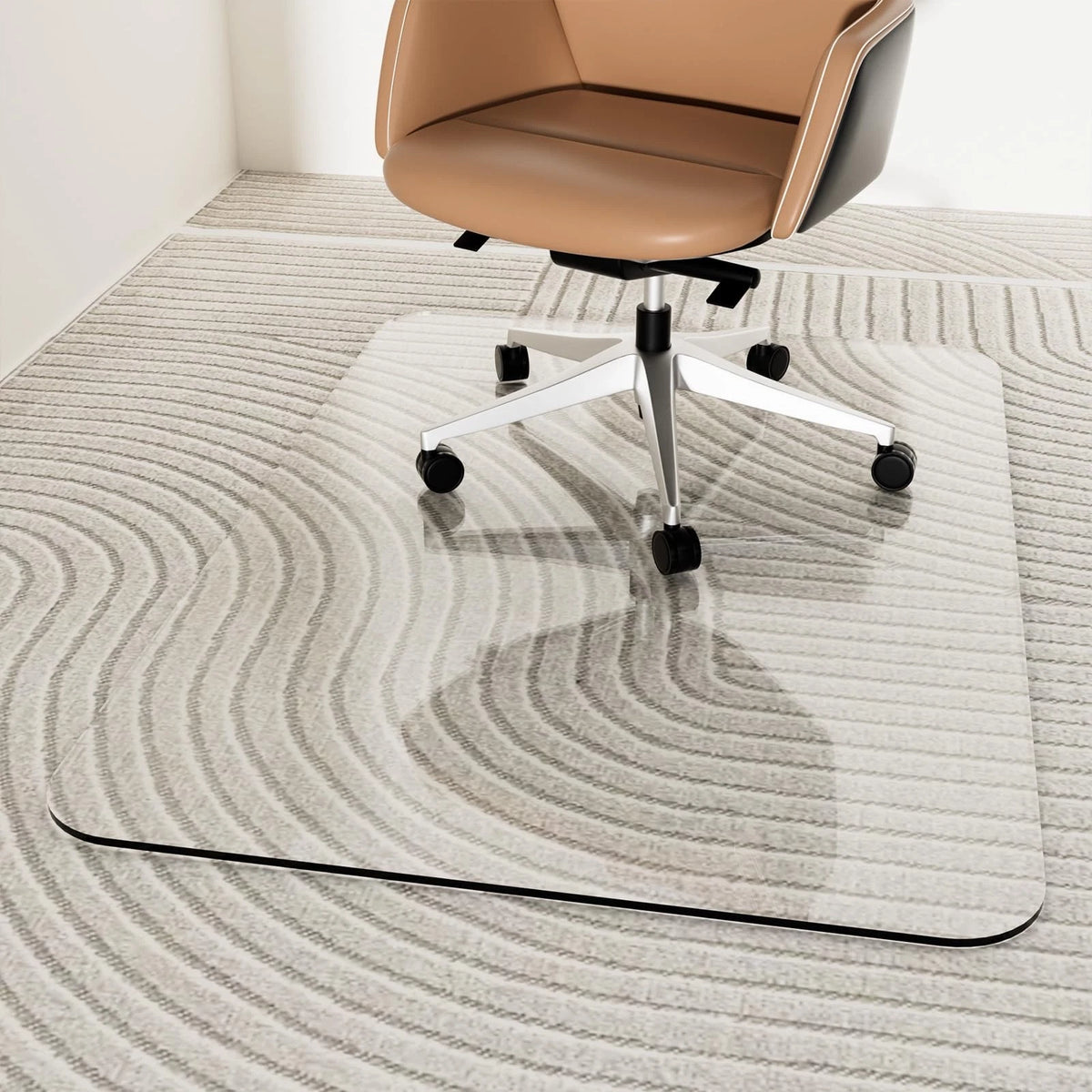 Tempered Glass Chair Mat 48" x 32" (Clear)