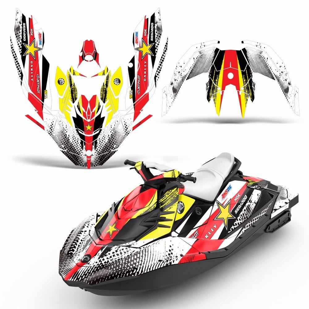 Graphic Stickers Decals for Sea-Doo Bombardier Spark 3 UP (2015–2018)